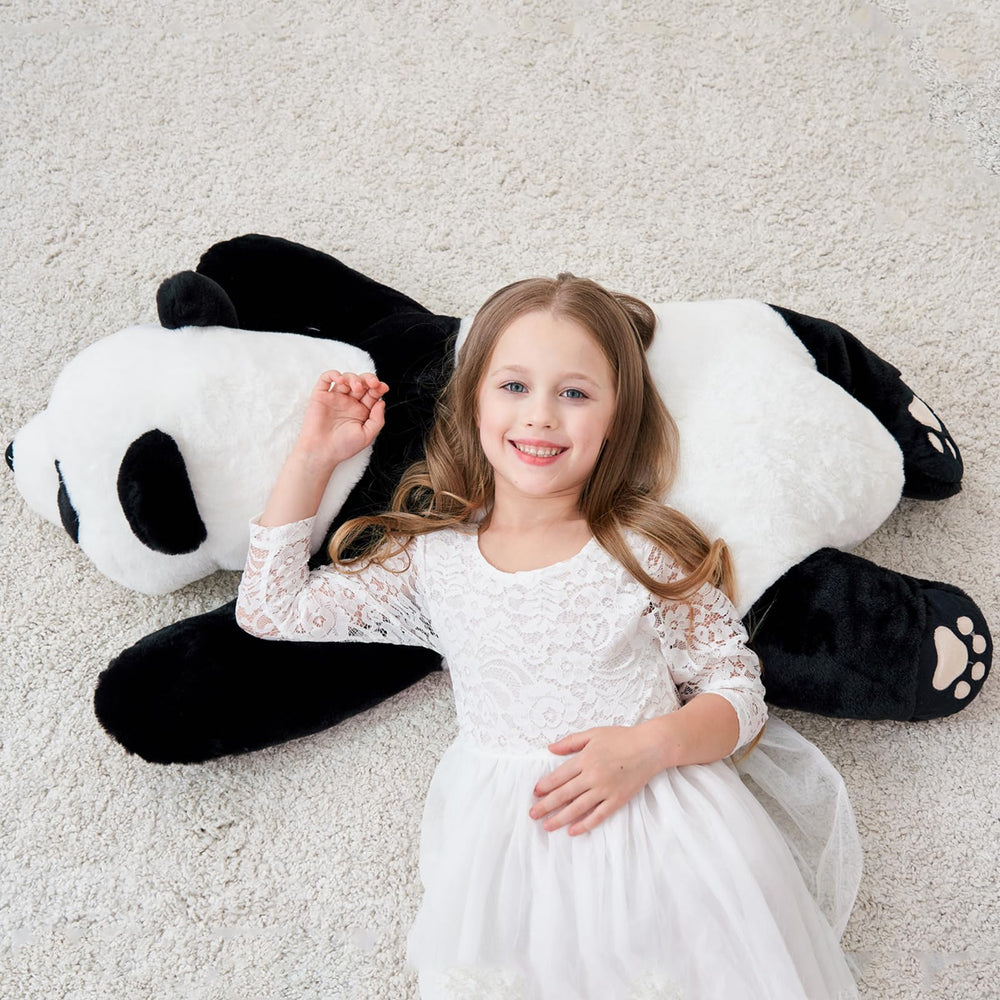 Doireum Giant Panda weighted plush pillow, vacuum packaging, convenient shipping and storage.
