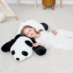 Doireum Panda in a bedroom adds a playful, cozy touch.