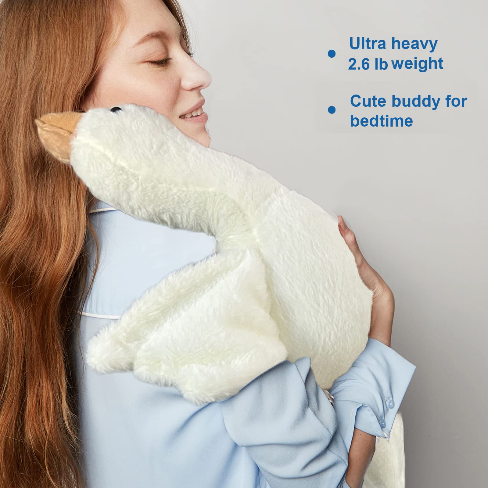 Doireum Swan weighted plush ready for bedtime stories and calm moments