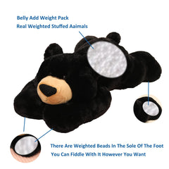 Doireum weighted bear plush, side view, versatile placement