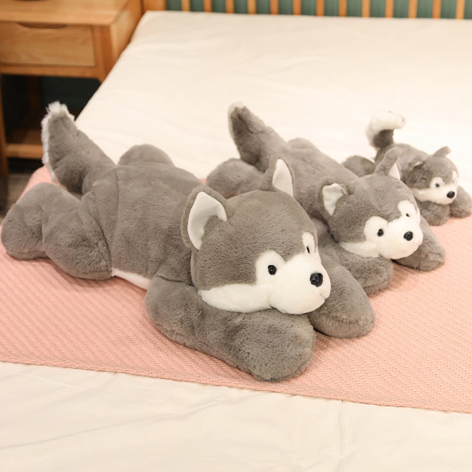 Doireum weighted husky plush 50cm mid-size option balances play and weight