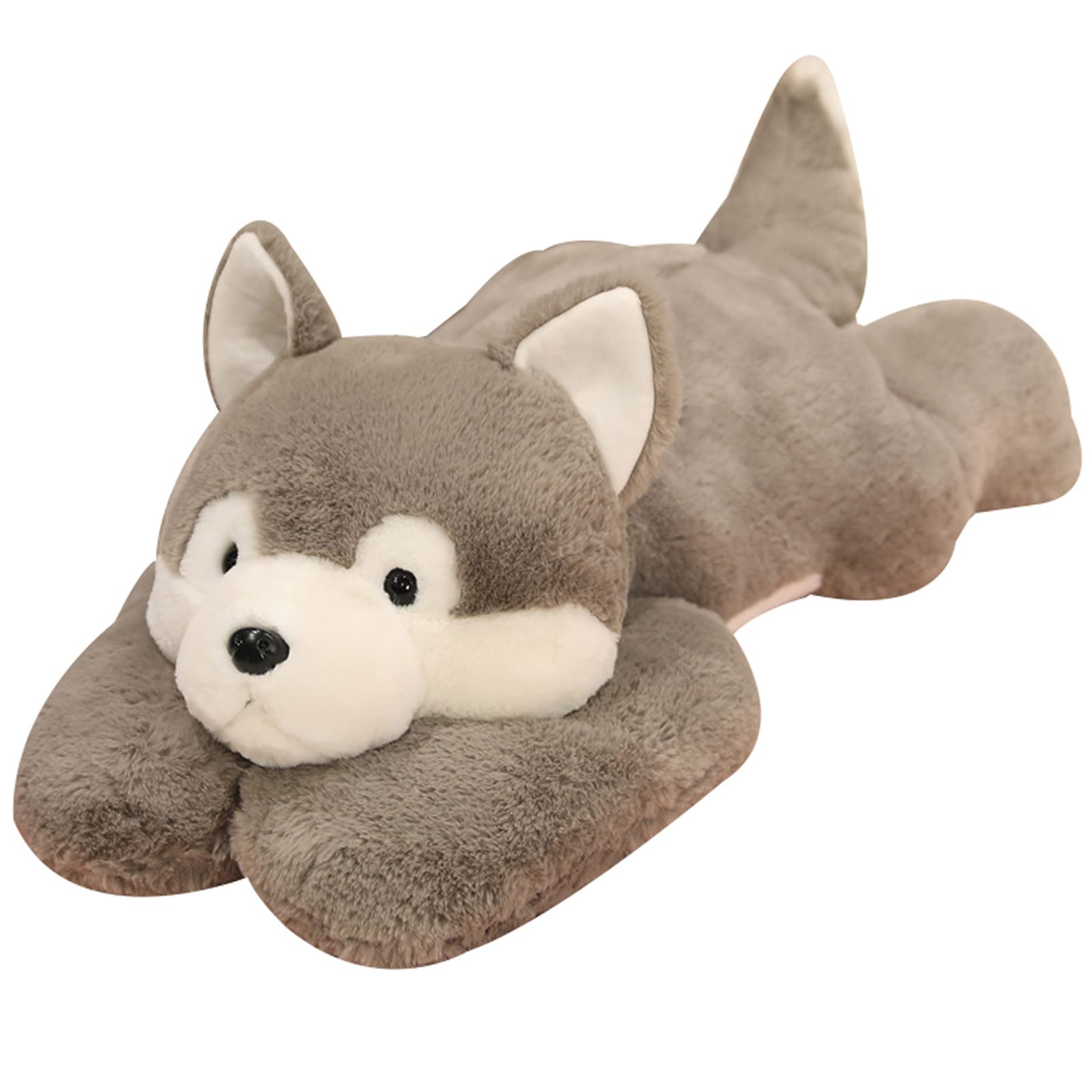 Doireum weighted husky plush 75cm with soft fur for comforting hugs