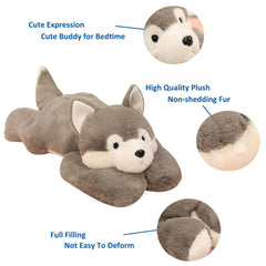 Doireum weighted husky plush face detail shows cute expression