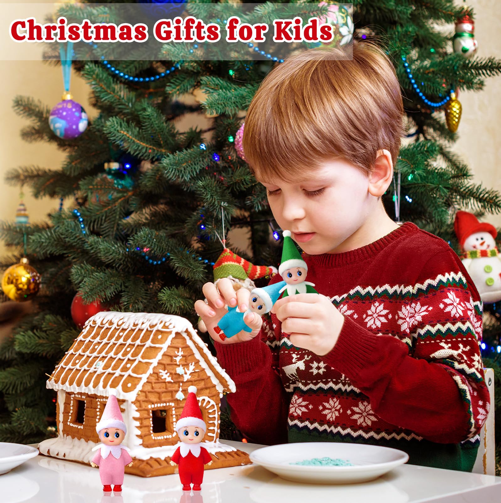 Dokeawo stocking stuffer elf doll fits perfectly into festive stockings.