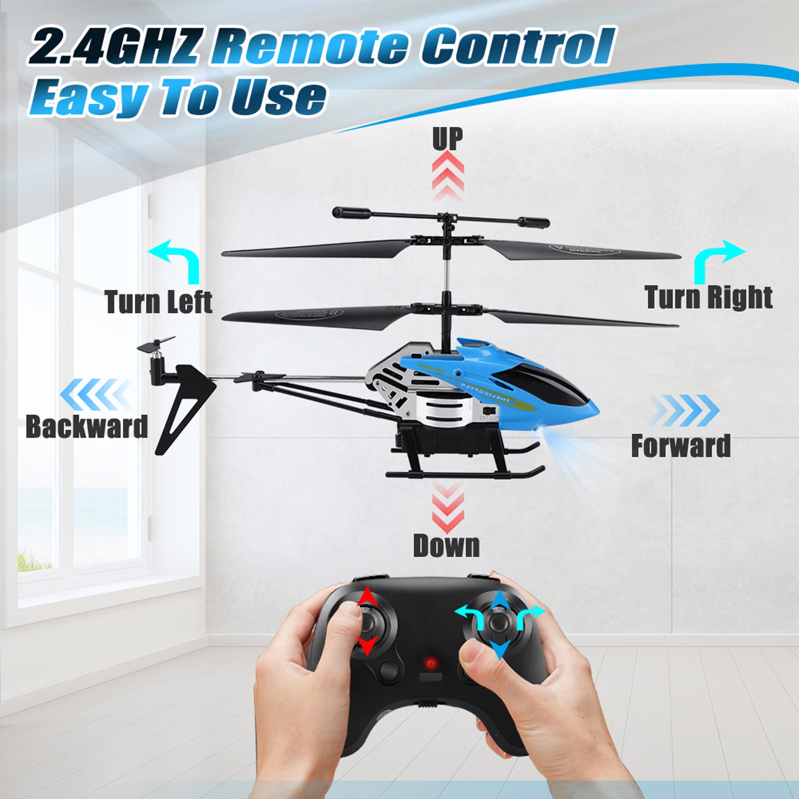 Dolanus RC helicopter designed for indoor or outdoor fun.