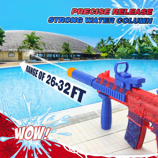 Dolanus Spider Water Blaster shows the one-click action button in use.