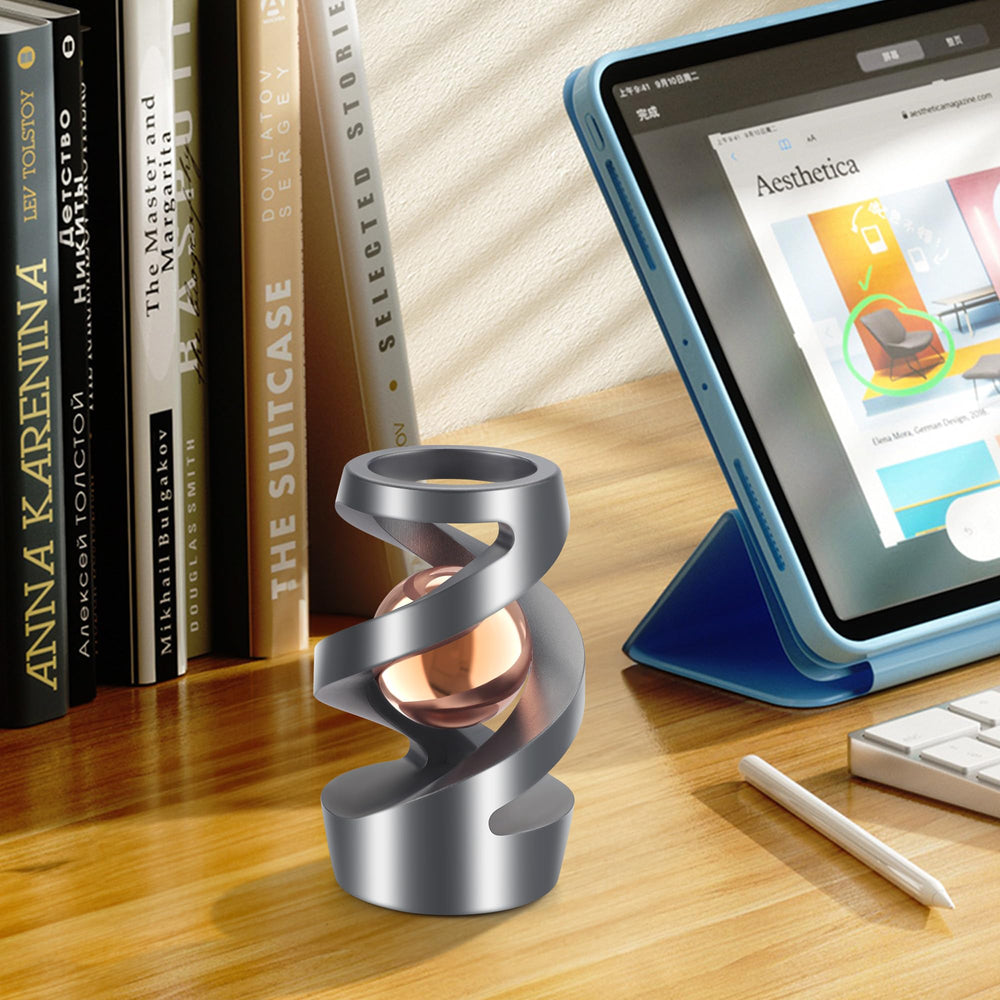 Dolasev grey rose gold color adds stylish desk accent.