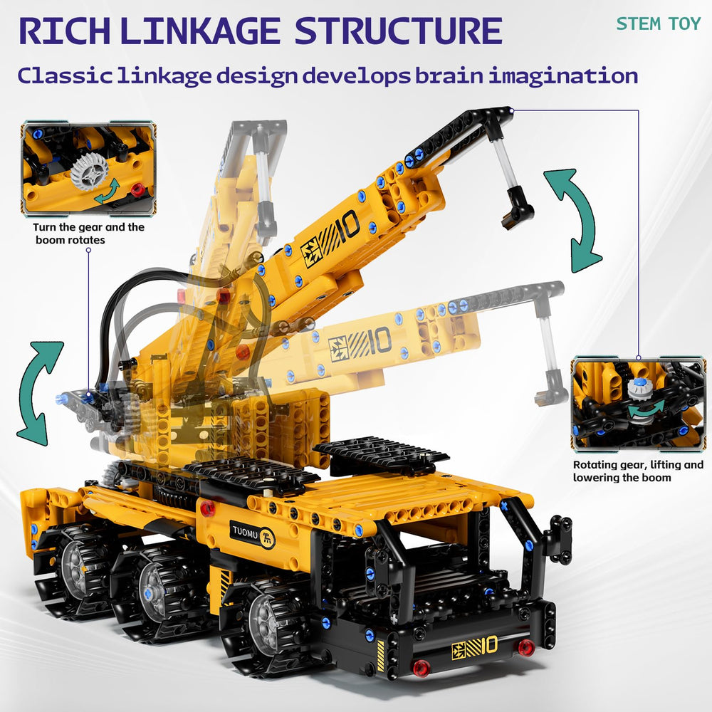 DOLIVE 5-in-1 STEM bulldozer model showing sturdy, kid-friendly construction.
