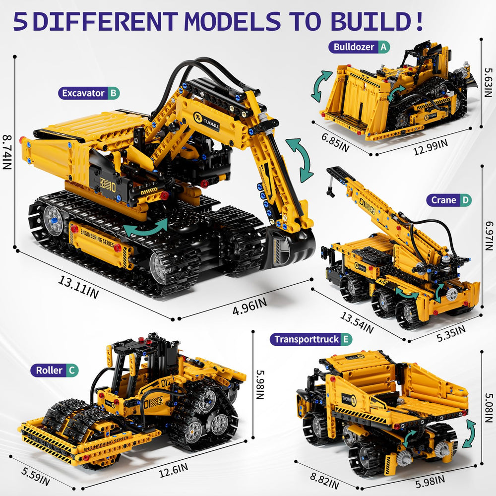 DOLIVE 5-in-1 STEM crane with moving parts to boost planning and sequencing skills.