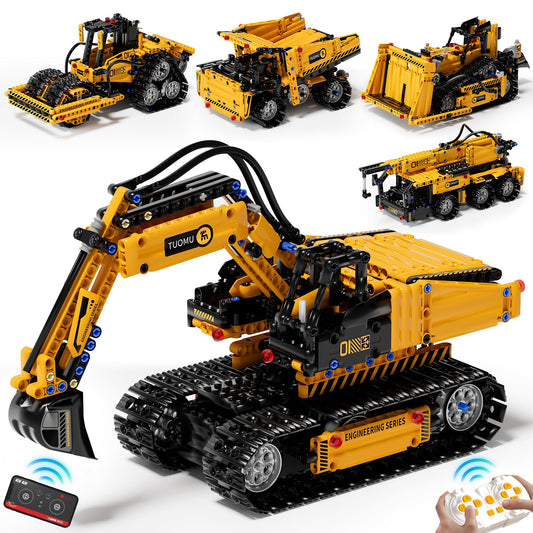 DOLIVE 5-in-1 STEM excavator in action, promoting hands-on learning and imagination.