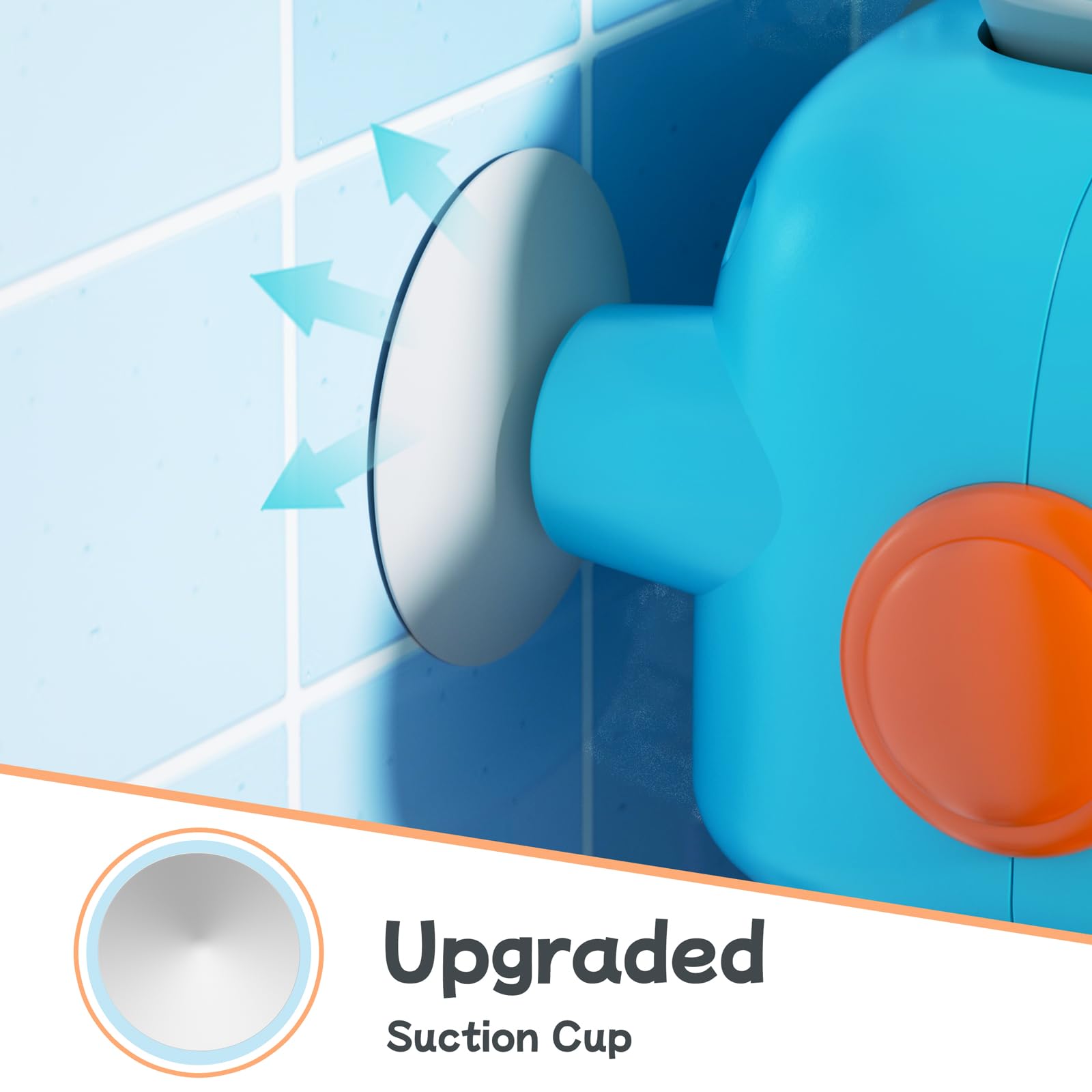 DOLIVE rotating shower head play illustrating variable water flow for sensory exploration
