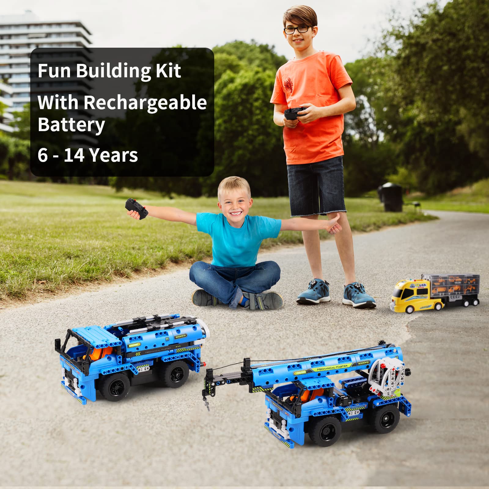 DOLIVE STEM RC Truck blue-black design boosts engagement during play.