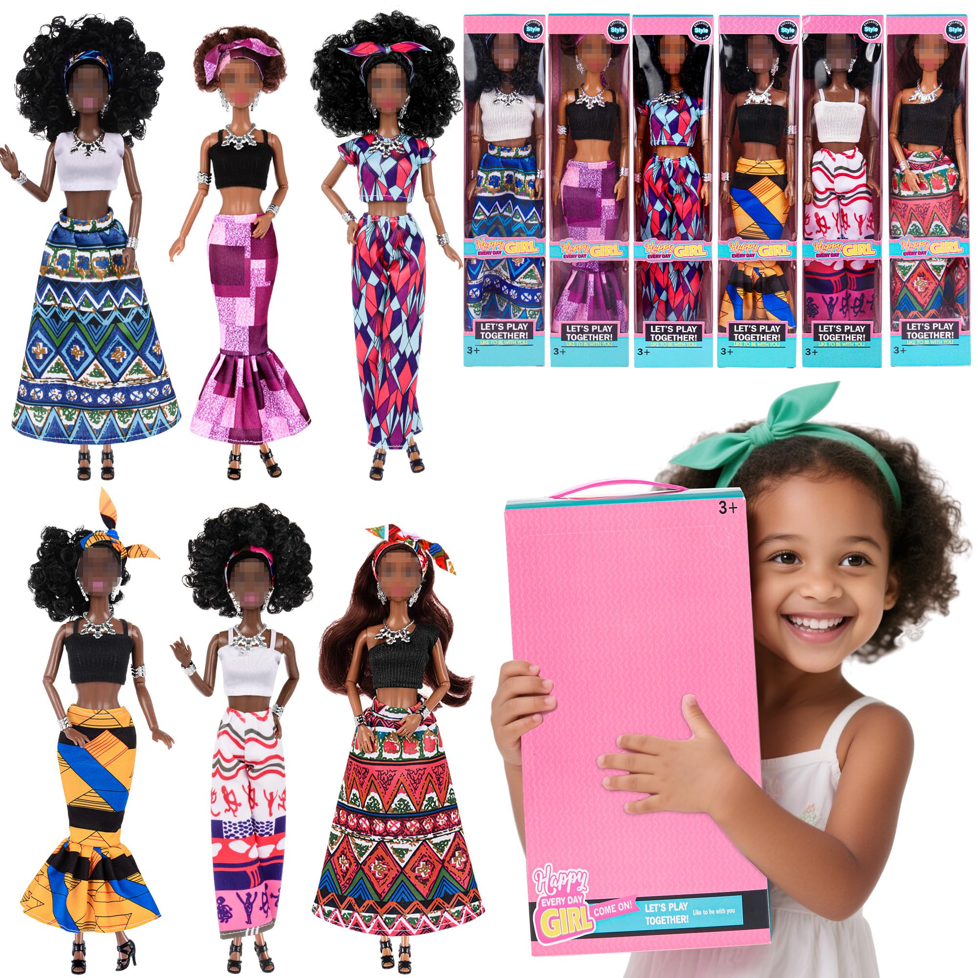 Dollbie 11.5-inch posable dolls with flexible joints for dynamic posing.