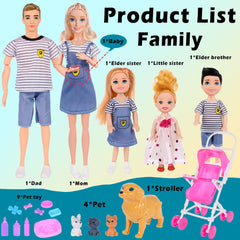 Dollbie Dolls Family Playset: dad doll for family role-play and bonding pretend adventures.
