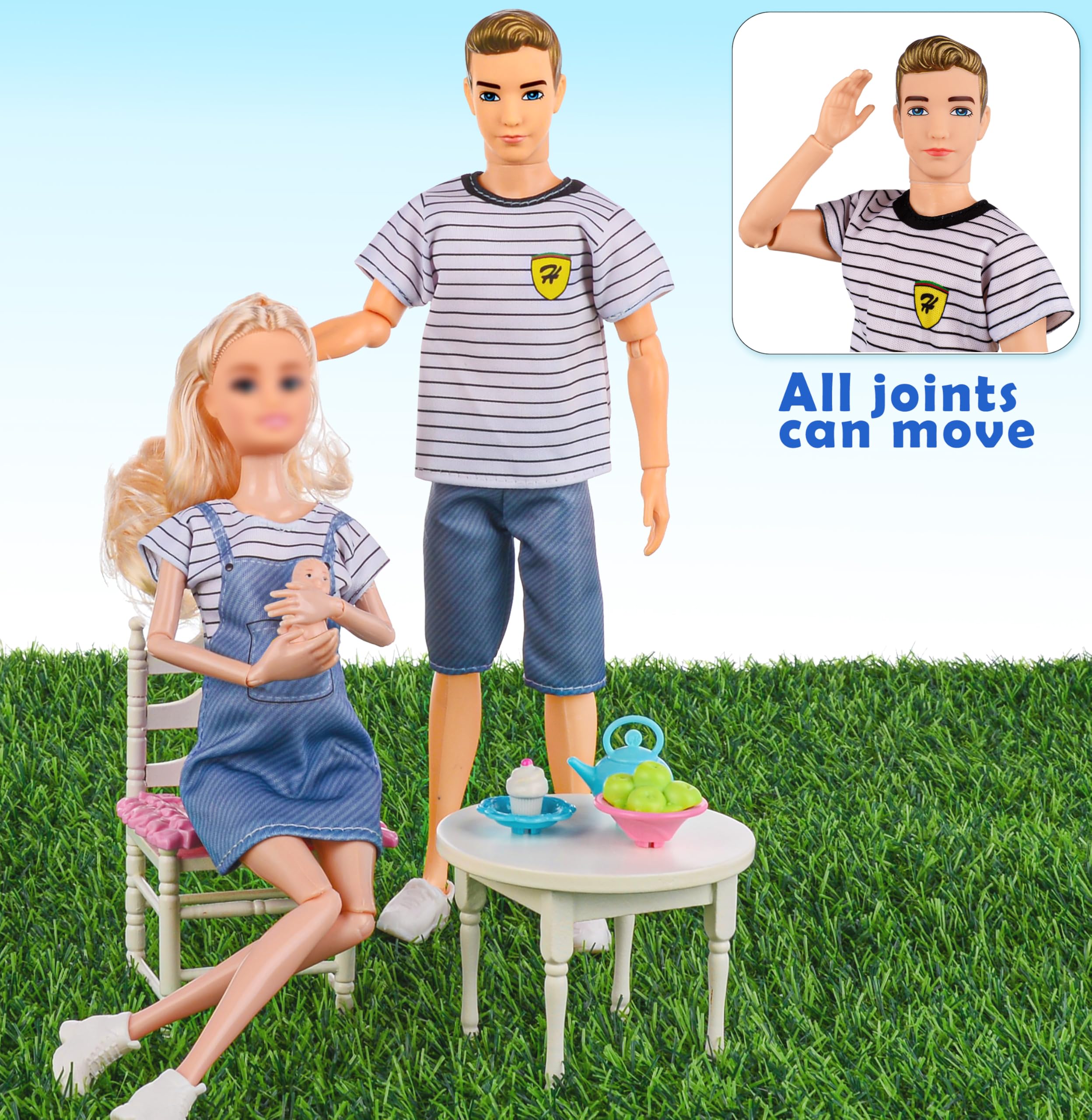 Dollbie Dolls Family Playset: son doll for adventures and daily routines in pretend play.