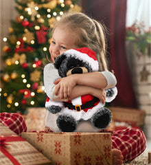 DolliBu red Santa jacket close-up with belt, durable holiday costume.