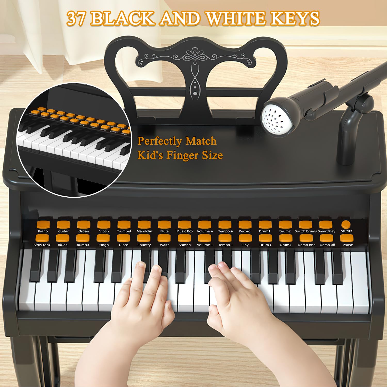 Dollox kids microphone for sing-along play and performance practice.