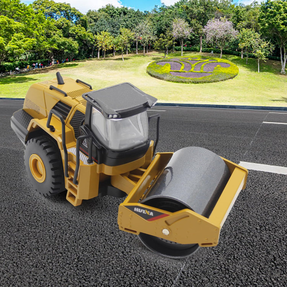 Dollox road roller rolling action, realistic movement sparks imaginative play