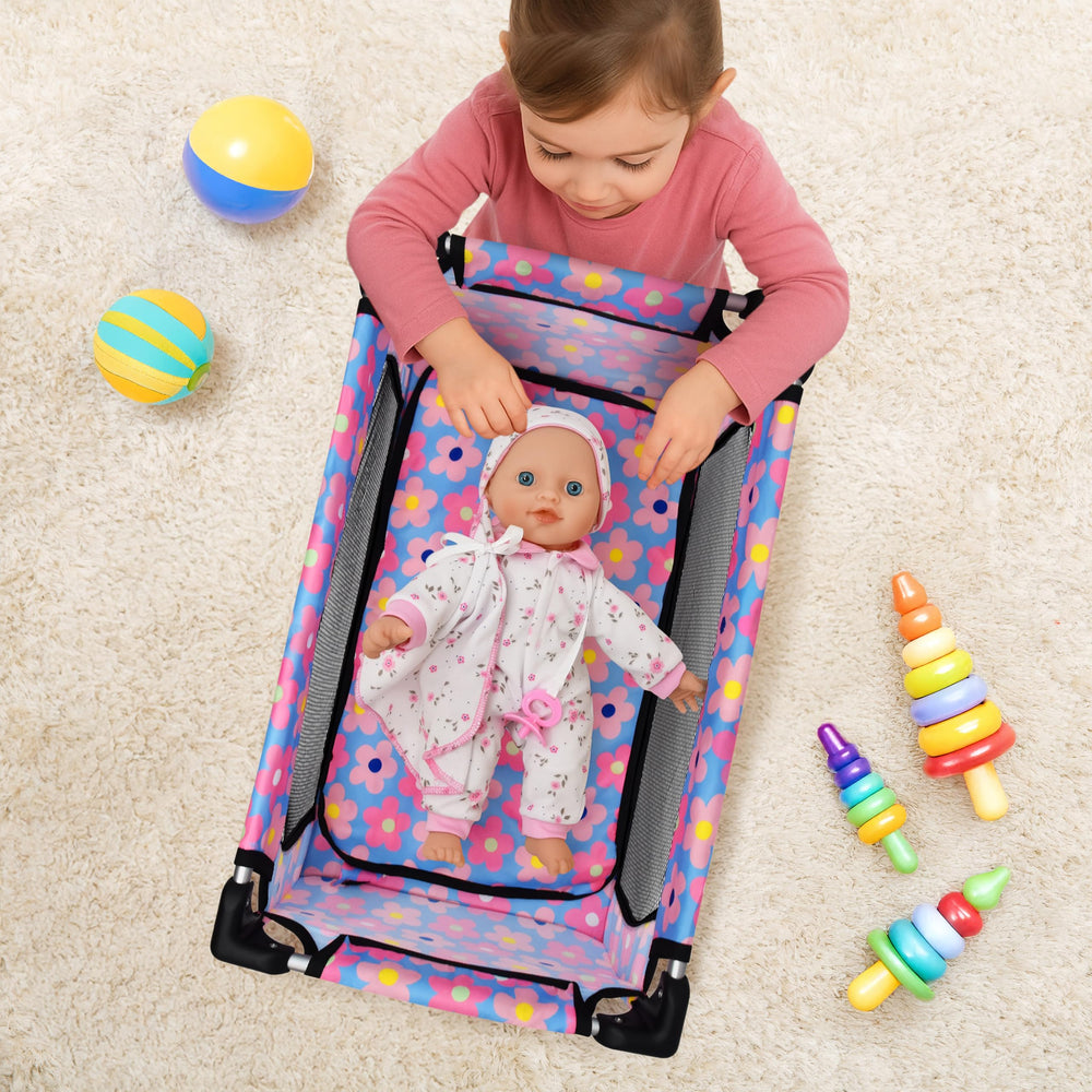 Dolls To Play 12-18 inch dolls compatibility in blue supports versatile setups
