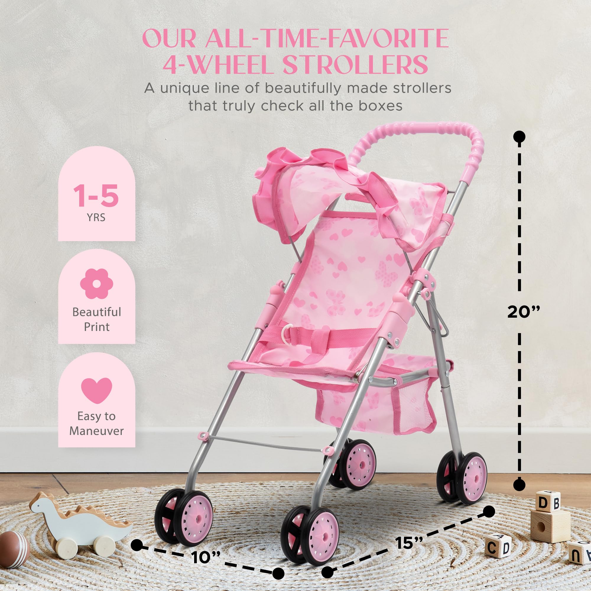 Dolls To Play 3-in-1 seat converts to swing and high chair for flexible play