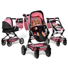 Dolls To Play adjustable handle grip for growing kids and comfortable pushing.