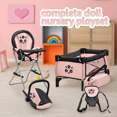 Dolls To Play nursery carrier shown for secure doll transport during play