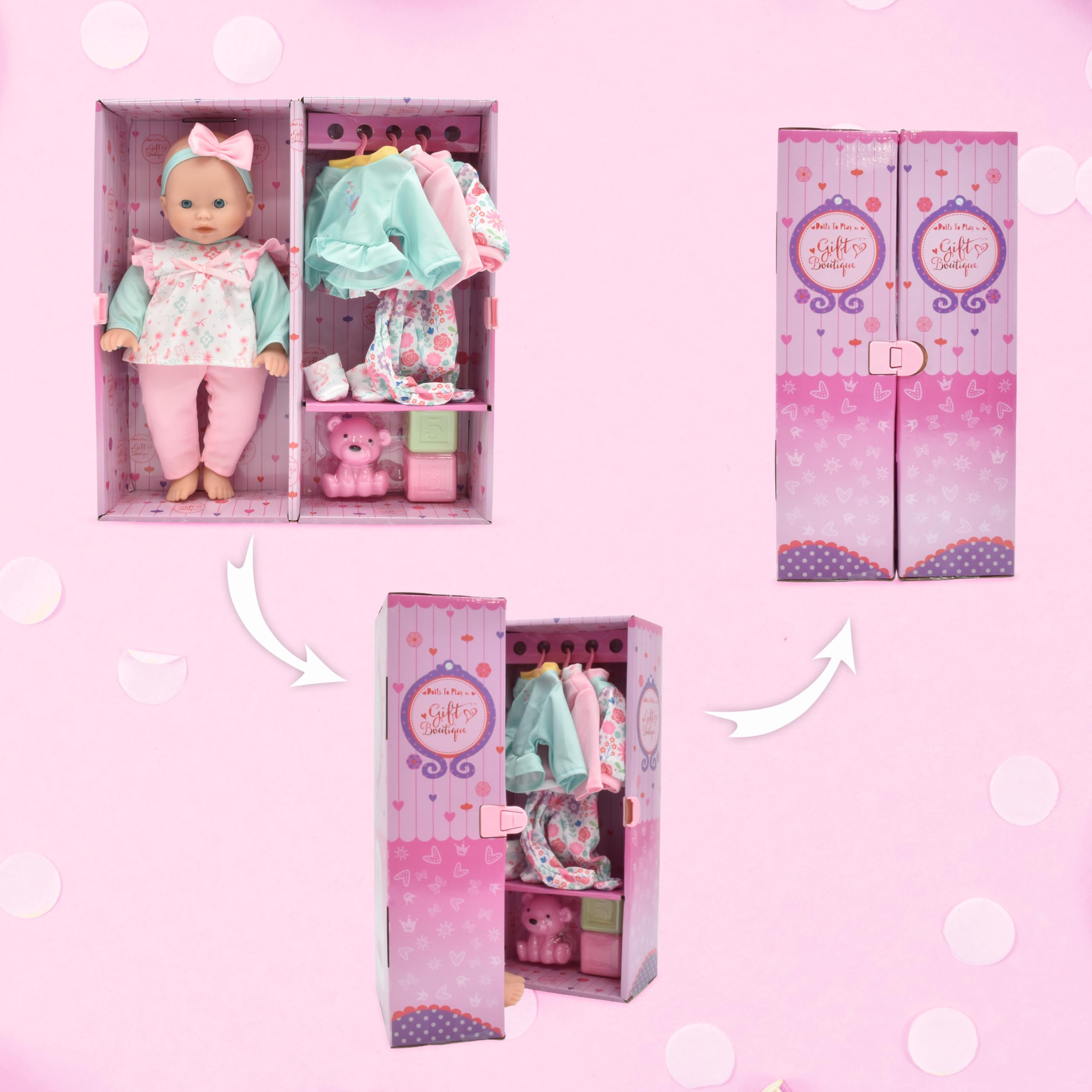Dolls To Play slippers set supports bedtime routines and comfy pretend wear.