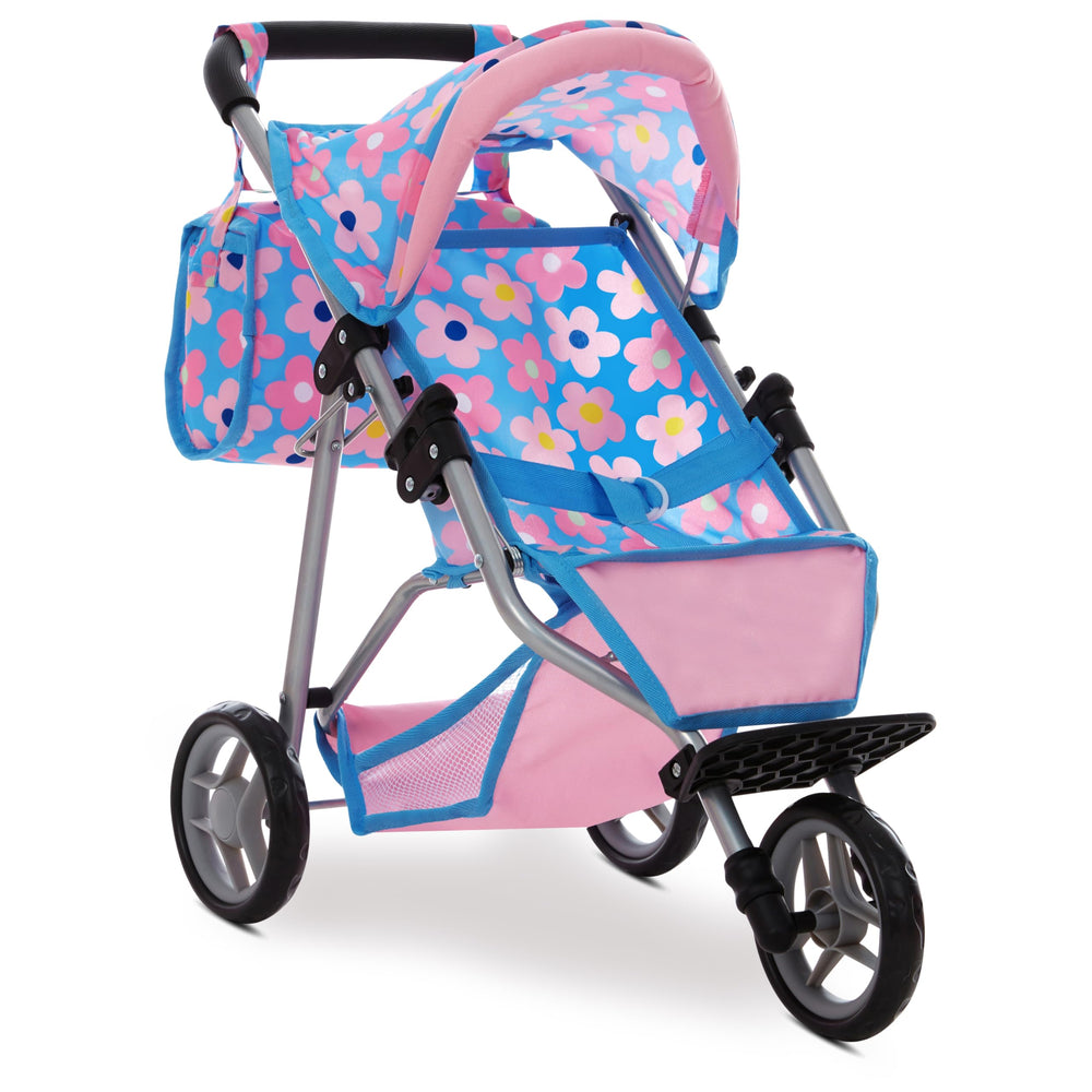 Dolls To Play baby doll stroller with blue frame for versatile playtime