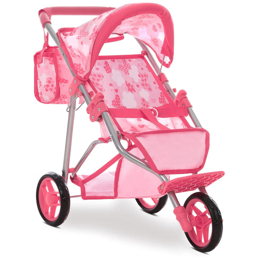 Dolls To Play baby doll stroller with jogger wheels for smooth outdoor fun.