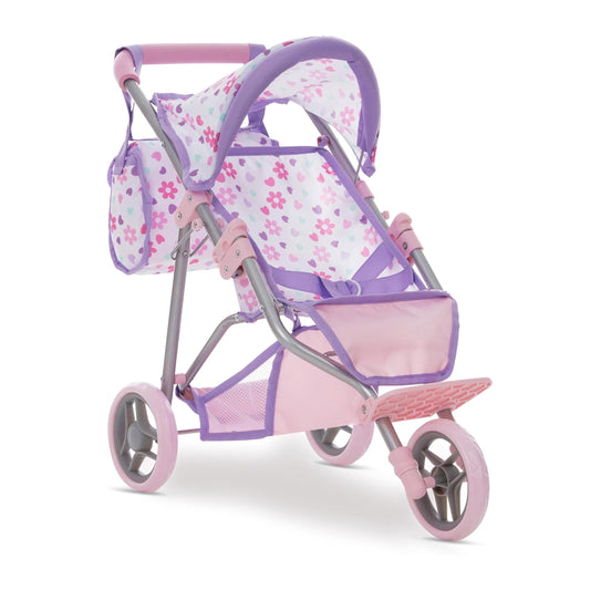 Dolls To Play baby doll stroller jogger with 3 wheels for smooth outdoor play