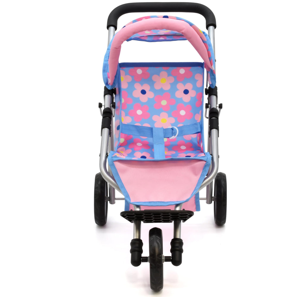 Dolls To Play closeup of stroller details for realistic pretend play