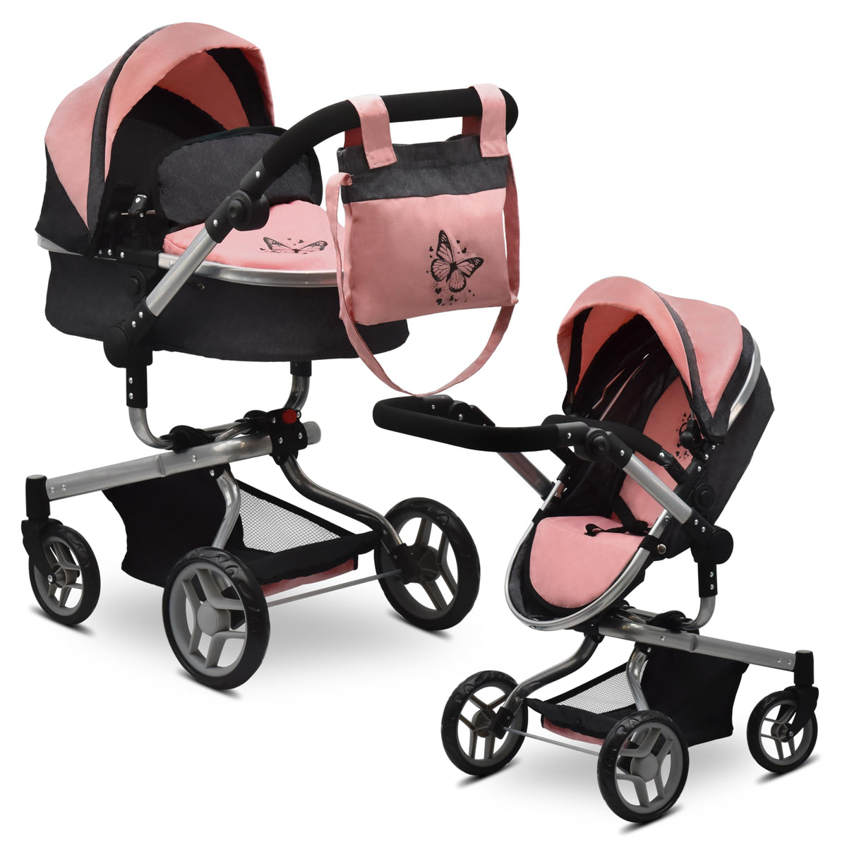 Dolls To Play convertible doll stroller for indoor and outdoor pretend play