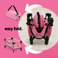 Dolls To Play diaper bag keeps essentials organized during outings.