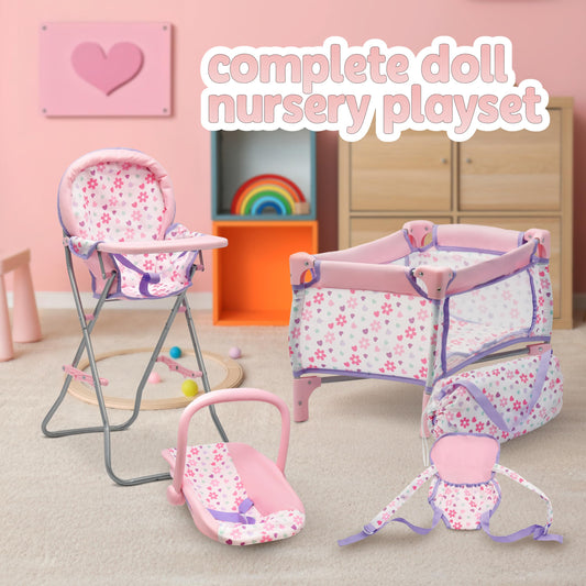 Dolls To Play doll high chair for feeding pretend meals