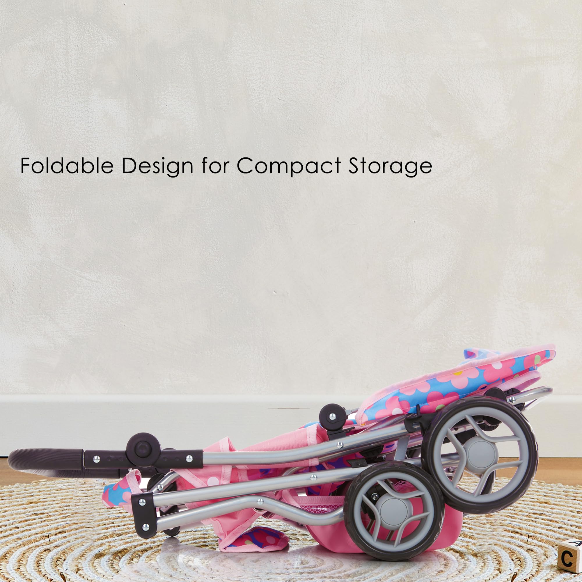 Dolls To Play foldable design fits compact storage after adventures.