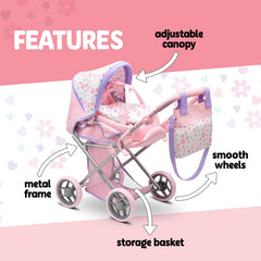 Dolls To Play removable travel bassinet carrier for portable play on the go.