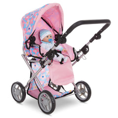 Dolls To Play safety child-lock wheels prevent unintended movement during play.