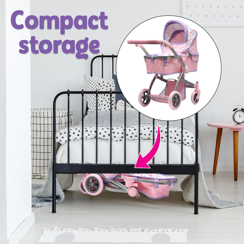 Dolls To Play included toy diaper bag for on-the-go pretend play and storage