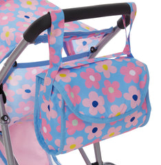 Dolls To Play stroller canopy extended for sunny days during outdoor play