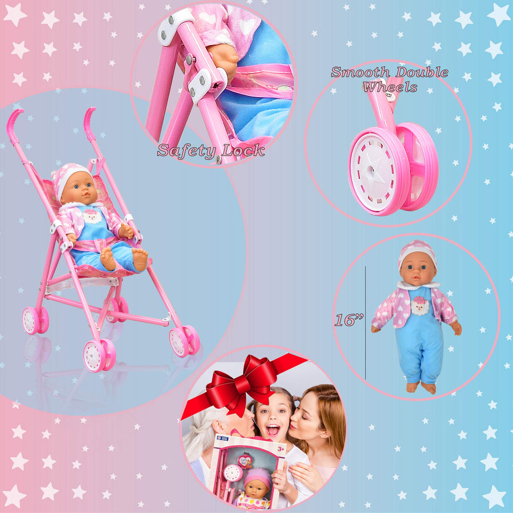 Dolls To Play washable stroller fabric for easy cleaning
