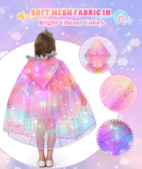 DOLNOW soft fabric cape offers comfy wear during long dress-up sessions.