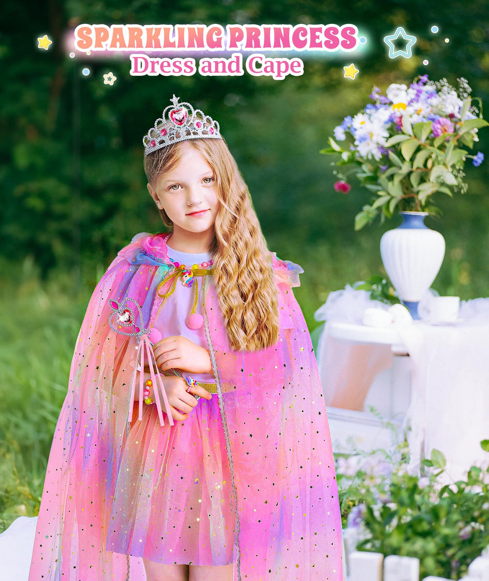 DOLNOW fluffy tutu skirt with elastic waist grows with your child during dress-up.