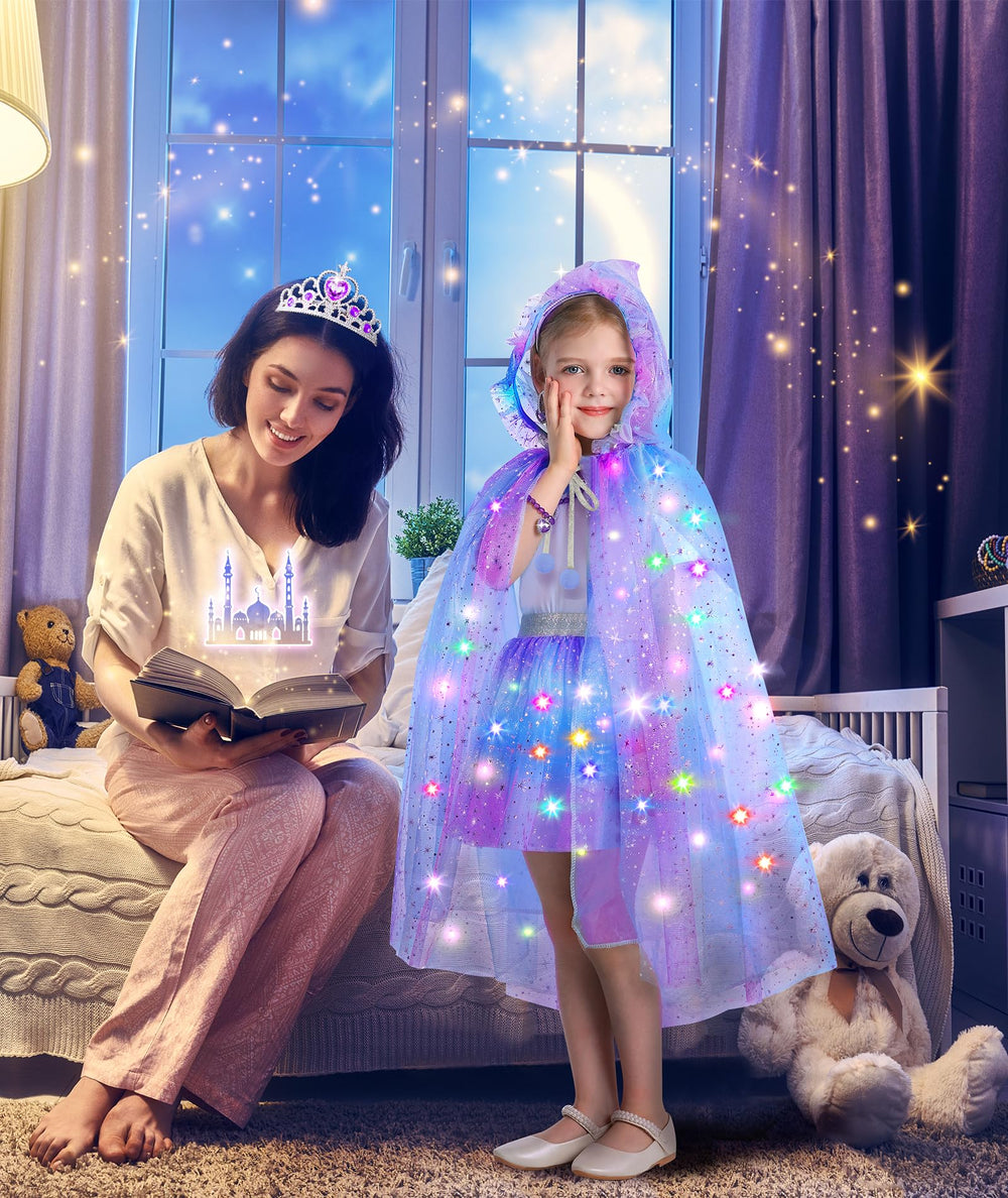 DOLNOW unicorn dress with light-up tutu skirt adds sparkle to pretend play.