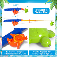 Doloowee colorful fish shapes support counting and shape learning in water play.