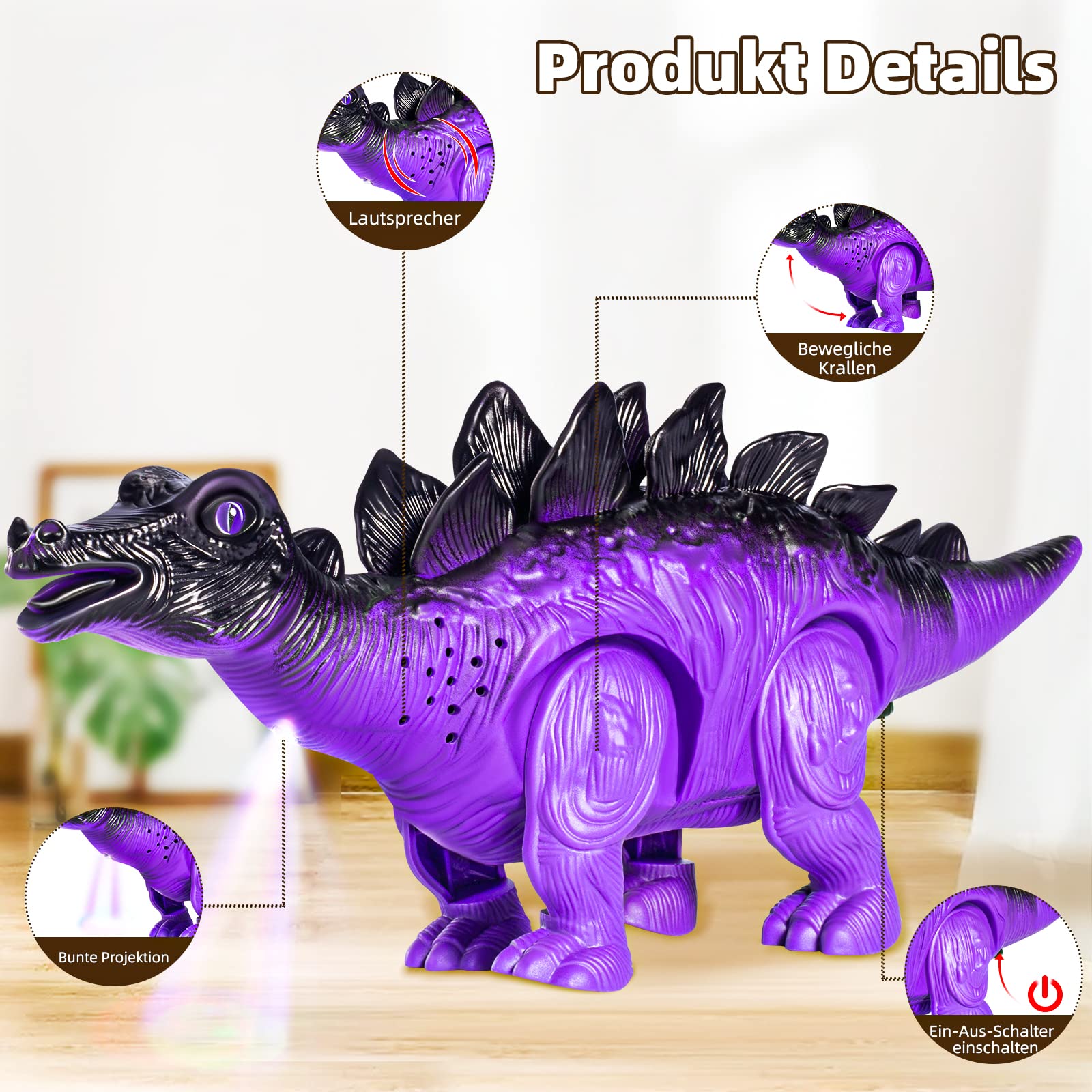 Doloowee Brachiosaurus walking toy encourages active play and spatial awareness.