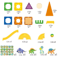 Doloowee Magnetic tiles compatible with other sets for expanded play options.
