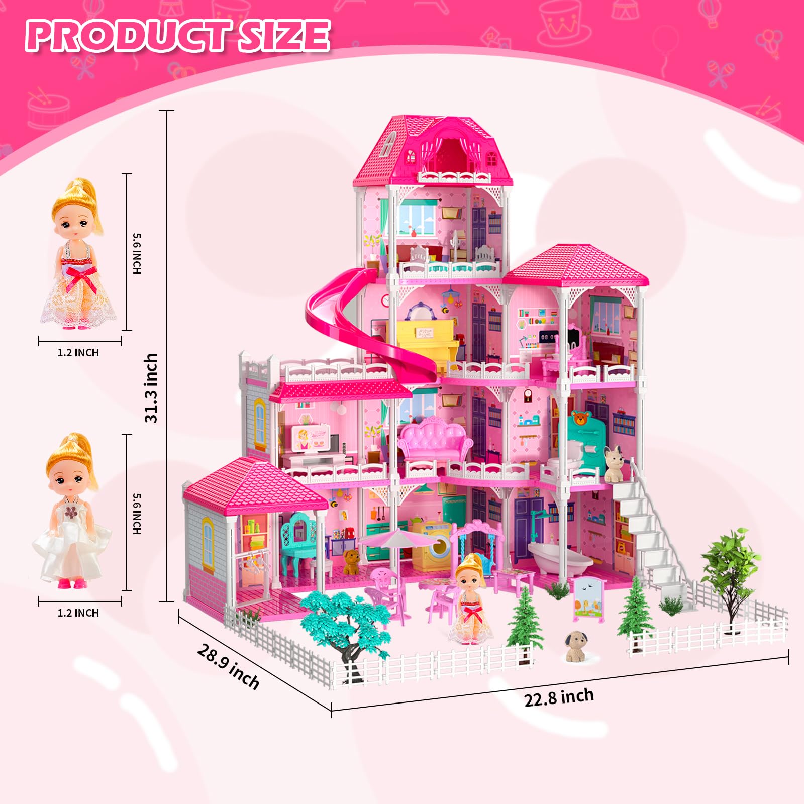 Doloowee dolls house courtyard view inspires outdoor-inspired storytelling