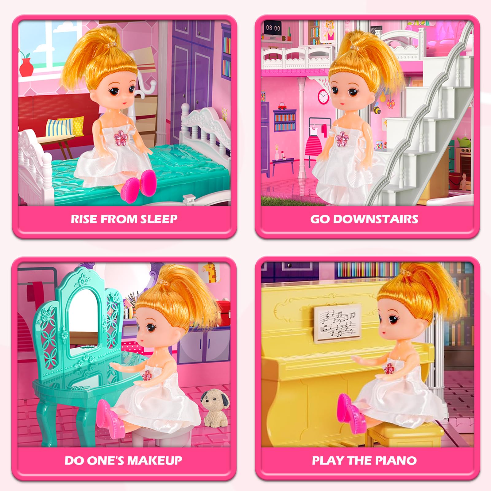 Doloowee dolls house piano room adds music-inspired imaginative moments