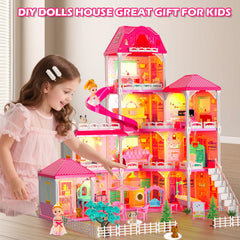 Doloowee dolls house slide and stairs for active, hands-on exploration