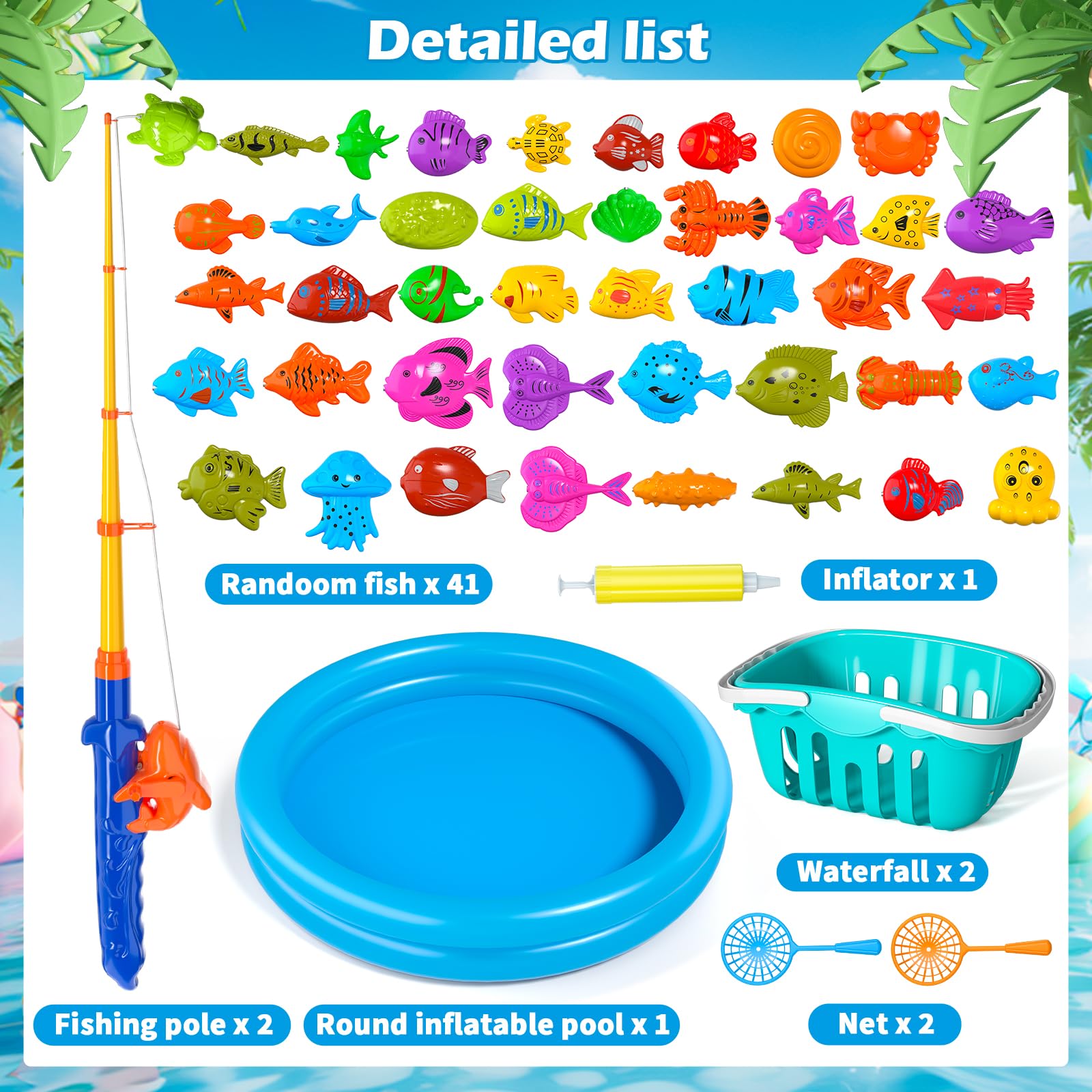 Doloowee two-player bath toy set promotes cooperative play during bath time.